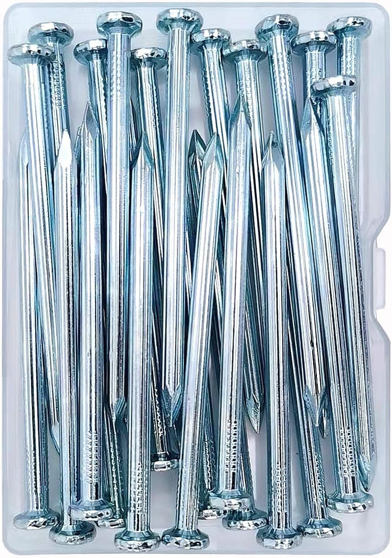 Eloogaa 25pcs 3-1/8 inch Wall Nails,Galvanized Hardware Nails,Good Hardness Wall Nails for Hanging Pictures,Drywall Nails - Image 1